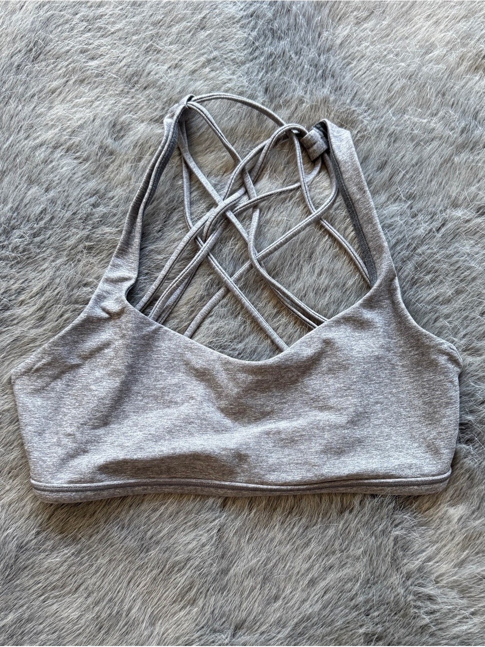 Lululemon Strappy Sports Bralette - Light Gray. “Free to be Sports bralette”